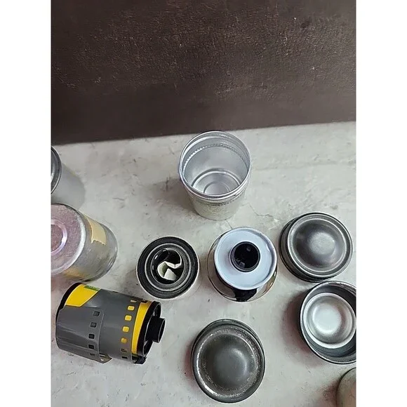 Group Lot Vintage Aluminum Film Canisters With Undeveloped Film - Picture 4 of 6